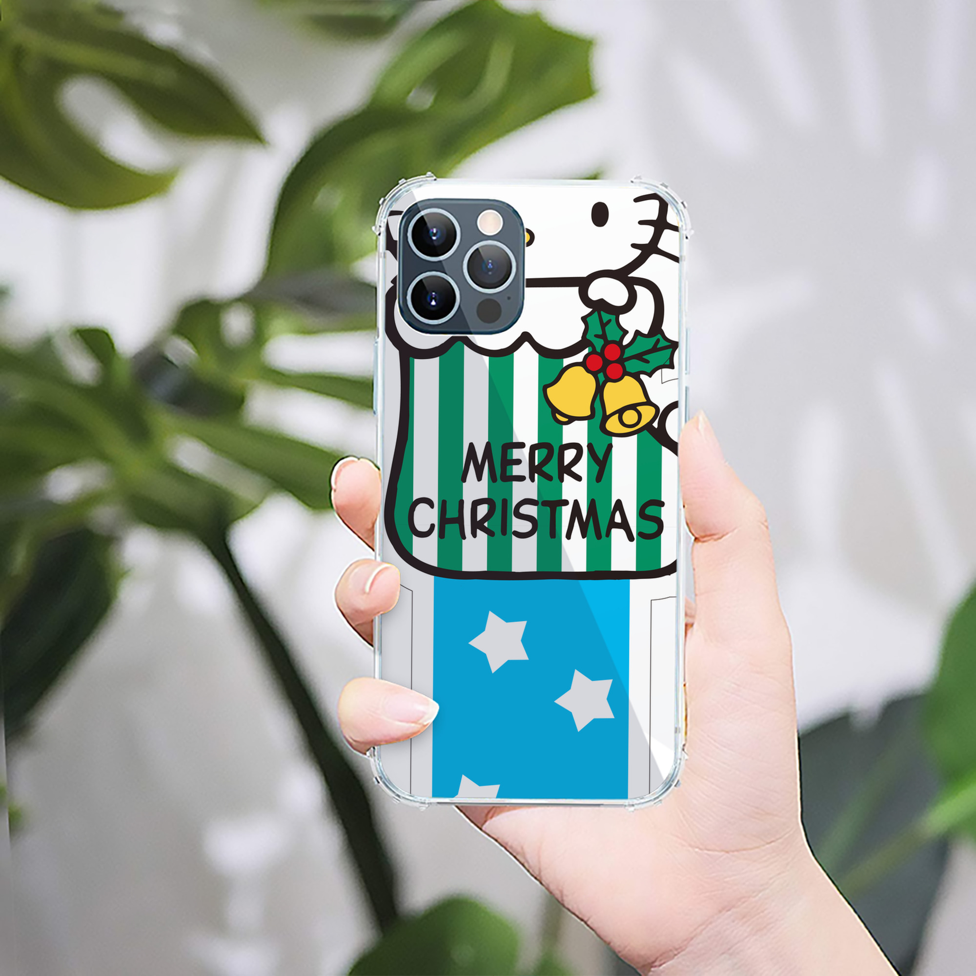 （画像用） Hello Kitty ハローキティ 【iPhone 12シリーズ対応】透明スマホケース（クリアソフトケース）